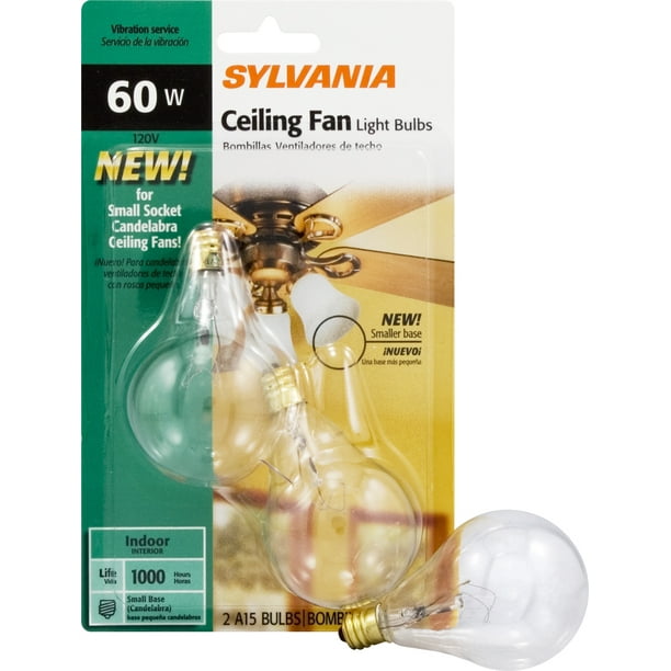 12 Pack Sylvania 60 Watt Candelabra Ceiling Fan Light Bulbs 